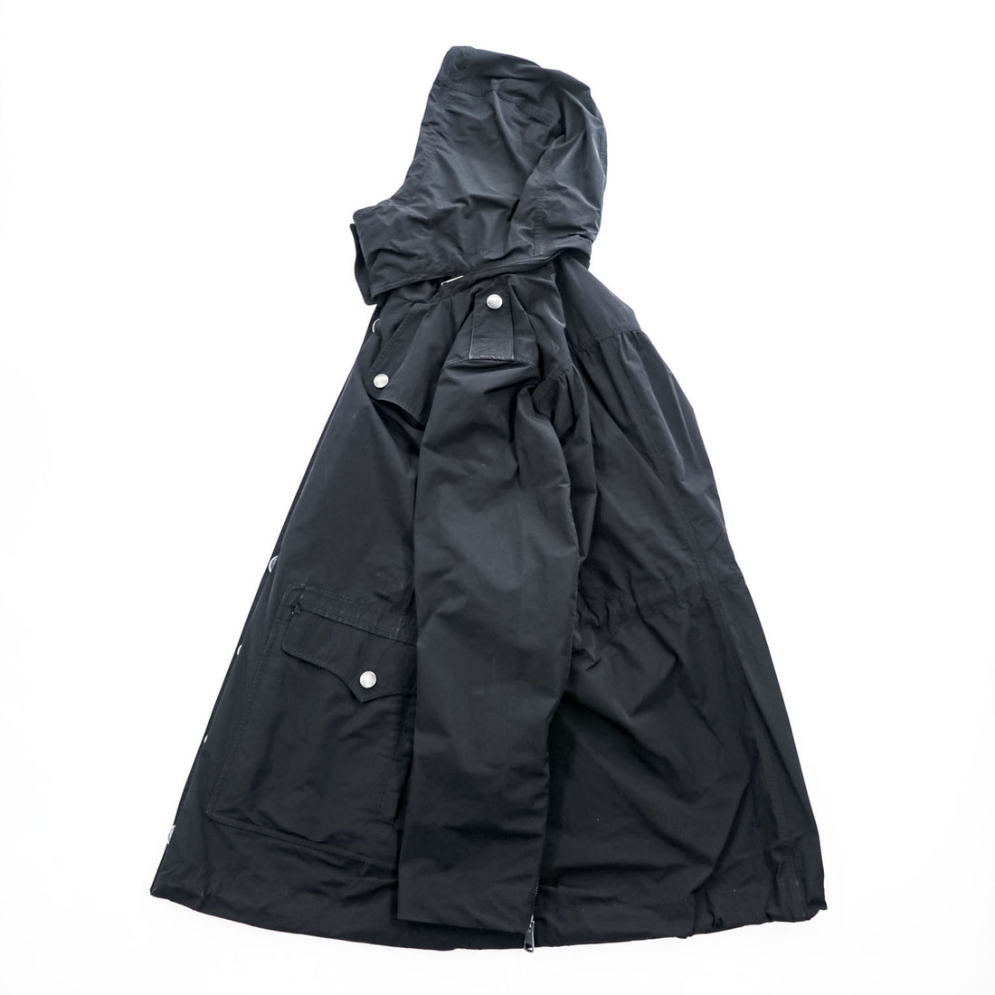 Burberry Brit 3808689 Black Hooded Technical Field Parka Nova Check Women's US 6