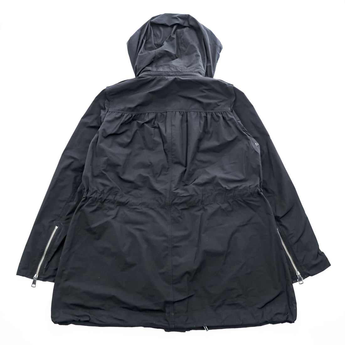 Burberry Brit 3808689 Black Hooded Technical Field Parka Nova Check Women's US 6