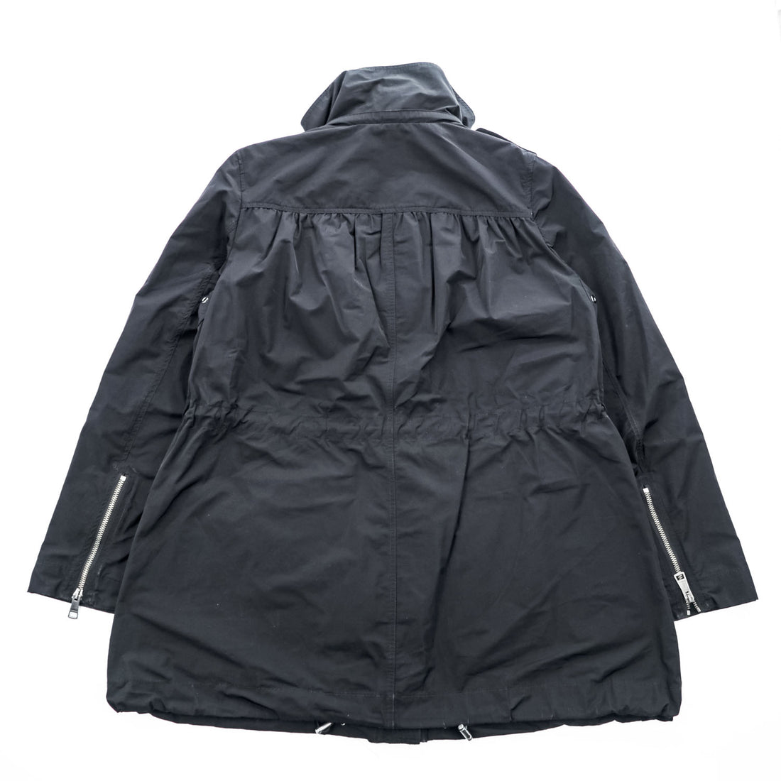 Burberry Brit 3808689 Black Hooded Technical Field Parka Nova Check Women's US 6