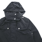 Burberry Brit 3808689 Black Hooded Technical Field Parka Nova Check Women's US 6