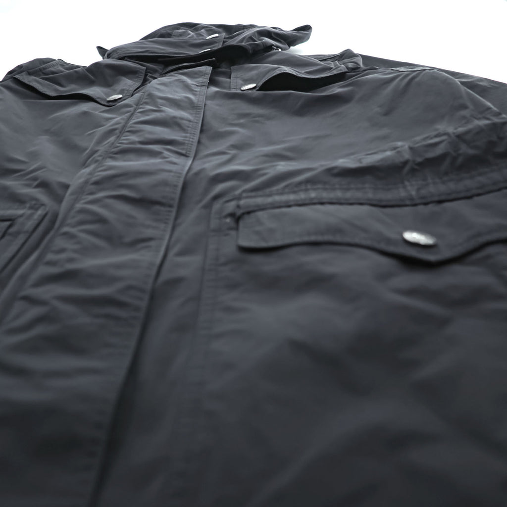 Burberry Brit 3808689 Black Hooded Technical Field Parka Nova Check Women's US 6