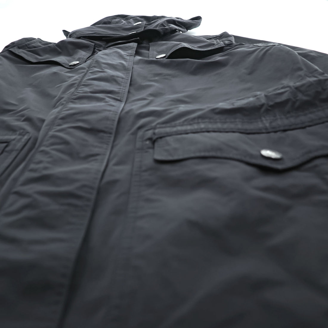 Burberry Brit 3808689 Black Hooded Technical Field Parka Nova Check Women's US 6