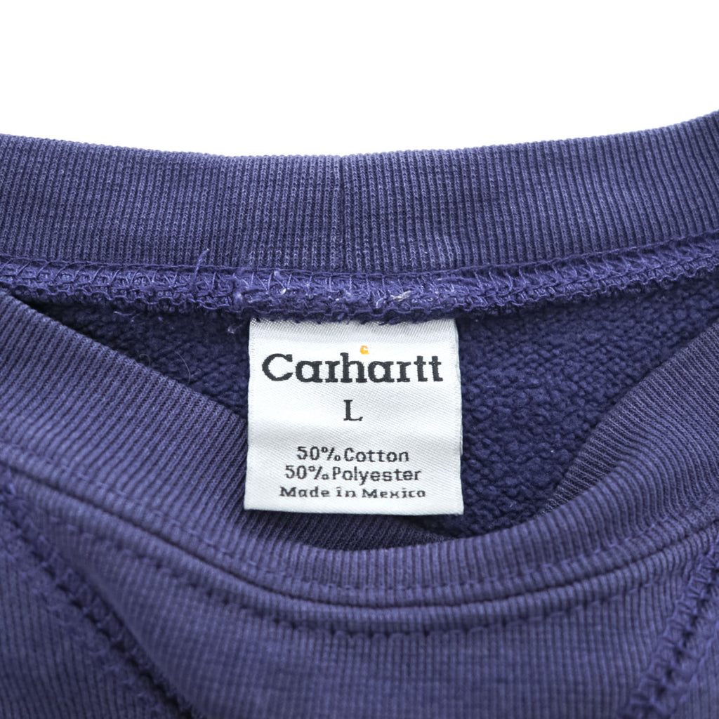 Carhartt K124 Navy Midweight Crewneck Sweatshirt Size L Made in Mexico