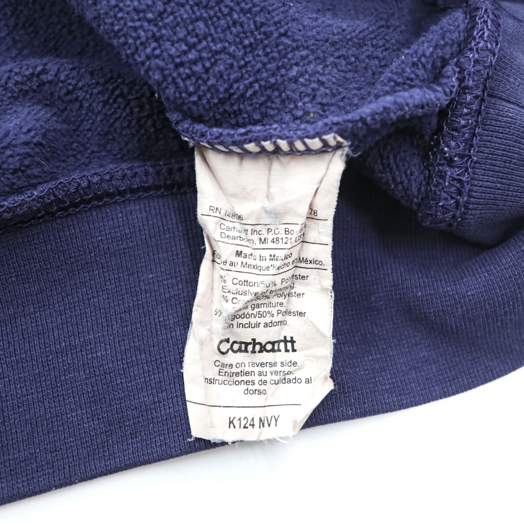 Carhartt K124 Navy Midweight Crewneck Sweatshirt Size L Made in Mexico