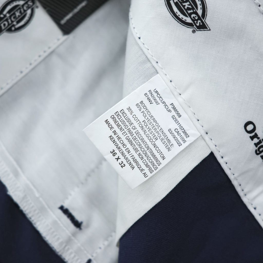Dickies 874 Original Fit ワークパンツ ネイビー 36×32 ポリエステル コットン 未使用品