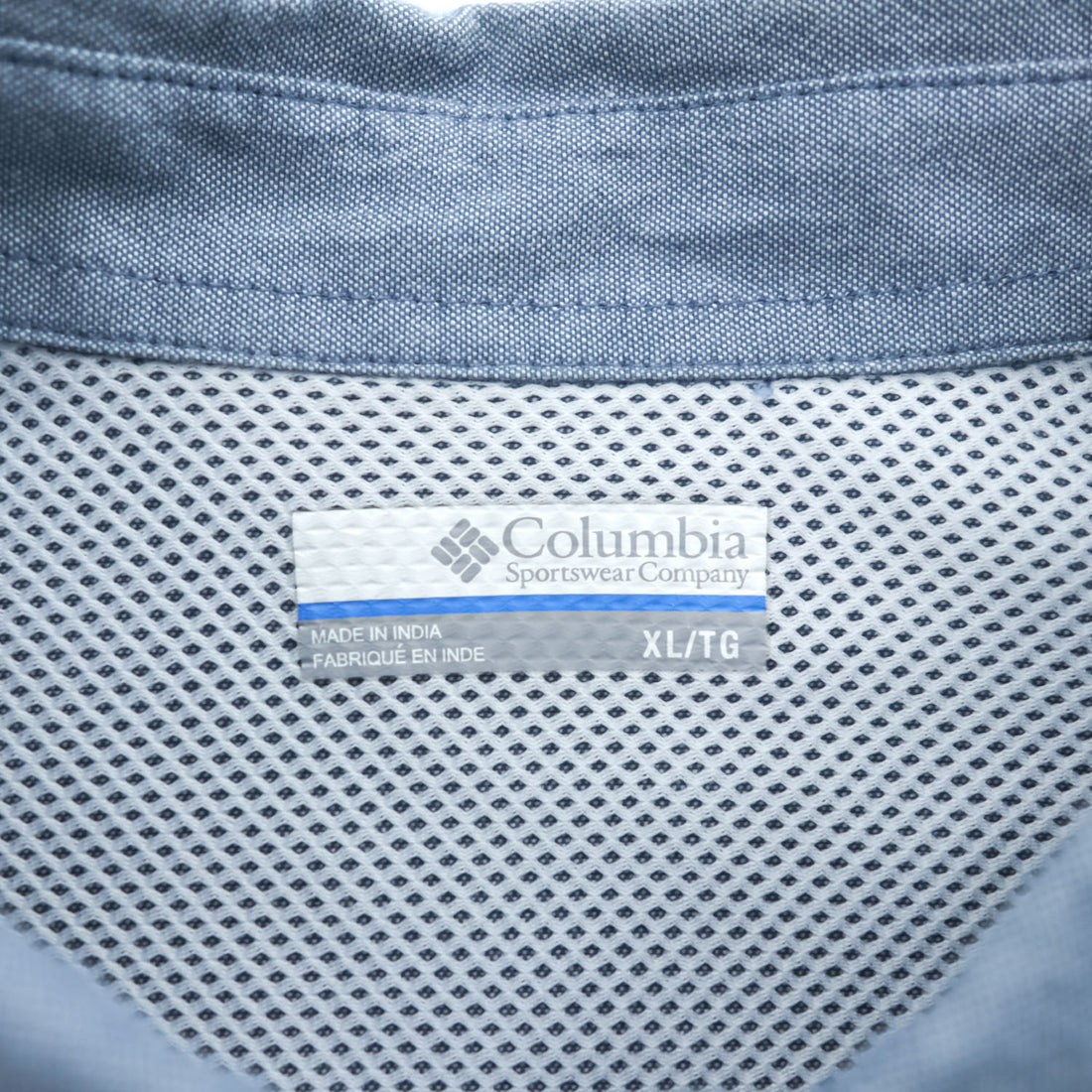 Columbia PFG スーパーボーンヘッドクラシック 長袖フィッシングシャツ XL ライトブルー メッシュ ボタンダウン XM7648