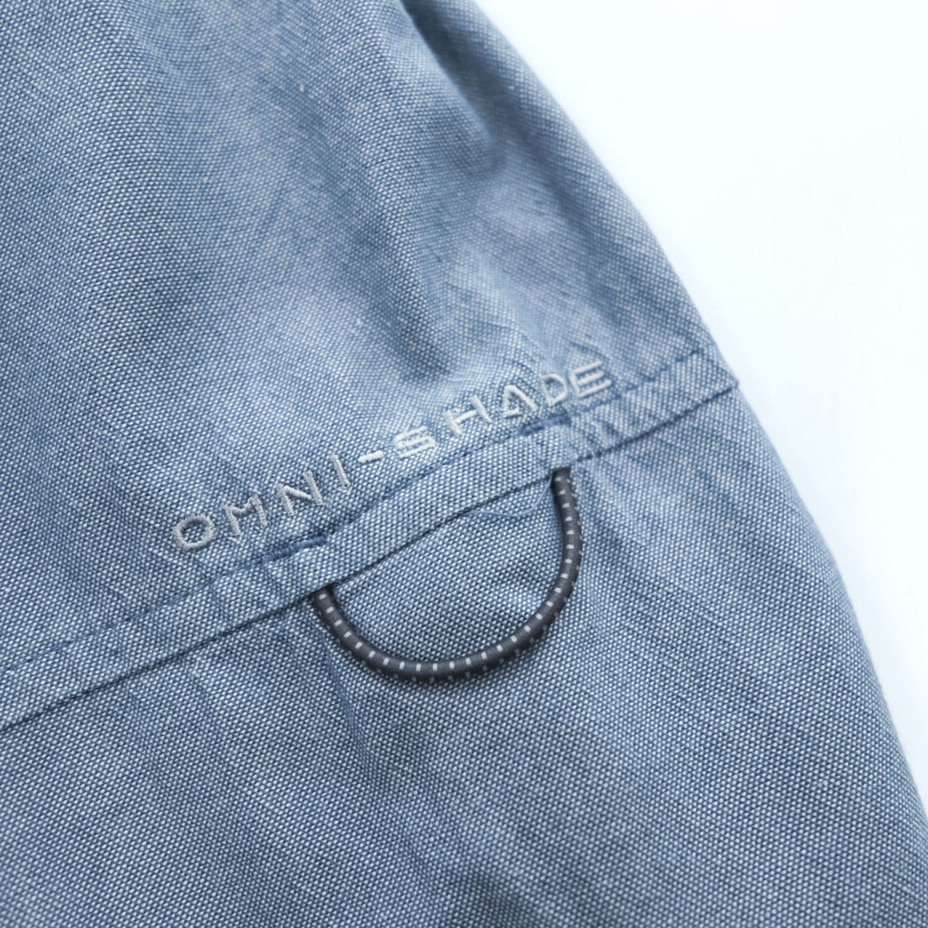 Columbia PFG スーパーボーンヘッドクラシック 長袖フィッシングシャツ XL ライトブルー メッシュ ボタンダウン XM7648