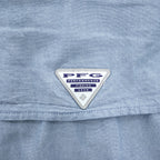 Columbia PFG スーパーボーンヘッドクラシック 長袖フィッシングシャツ XL ライトブルー メッシュ ボタンダウン XM7648