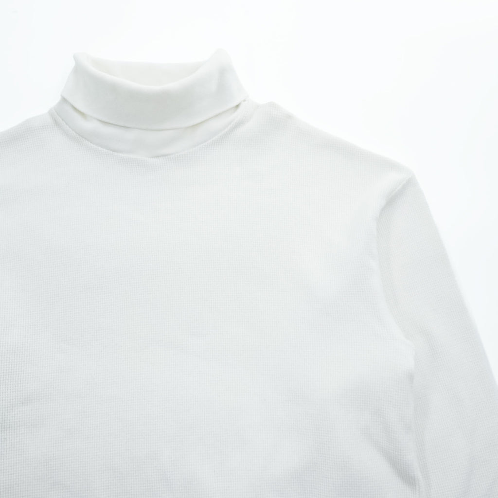 N.HOOLYWOOD 日本製 ワッフル タートルネック 長袖 ロングスリーブ サーマル Tシャツ M ホワイト 2212-CS10-019 peg