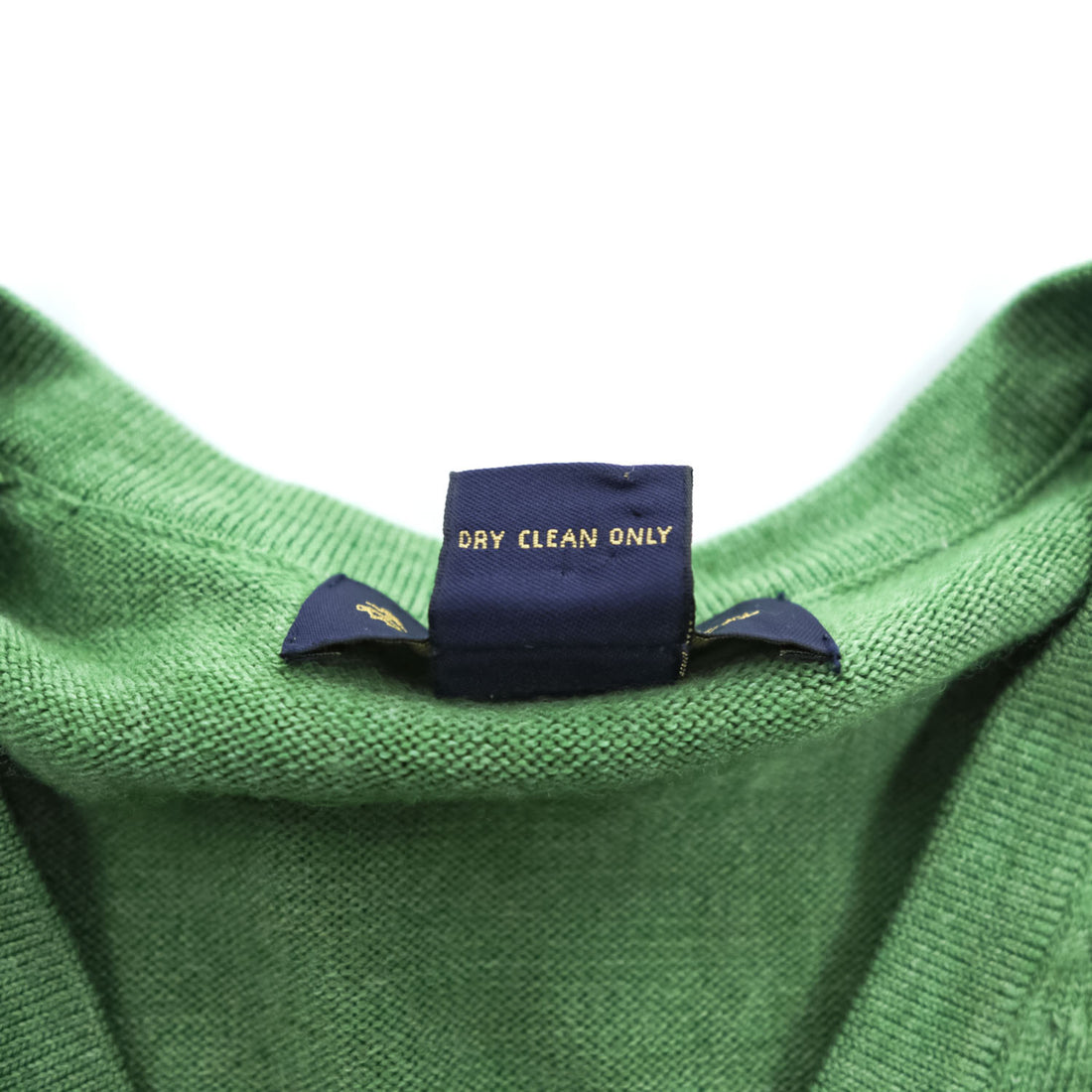 Brooks Brothers メリノウール Vネック ニット セーター L グリーン ストレッチ MERINO WOOL