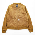 carhartt ダック地 ジップアップブルゾン Rugged Flex ボンバージャケット L ブラウン ストレッチ キャンバス OJ2524-W