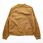 carhartt ダック地 ジップアップブルゾン Rugged Flex ボンバージャケット L ブラウン ストレッチ キャンバス OJ2524-W