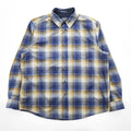 PENDLETON バージンウール LODGE オンブレチェックシャツ XL ネイビー ブラウン 胸ポケット