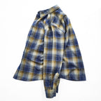 PENDLETON バージンウール LODGE オンブレチェックシャツ XL ネイビー ブラウン 胸ポケット