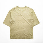 AURALEE 日本製 シームレス クルーネック 5分袖 Tシャツ SEAMLESS CREW NECK HALF SLEEVE TEE M ベージュ シングルステッチ A8ST02ST