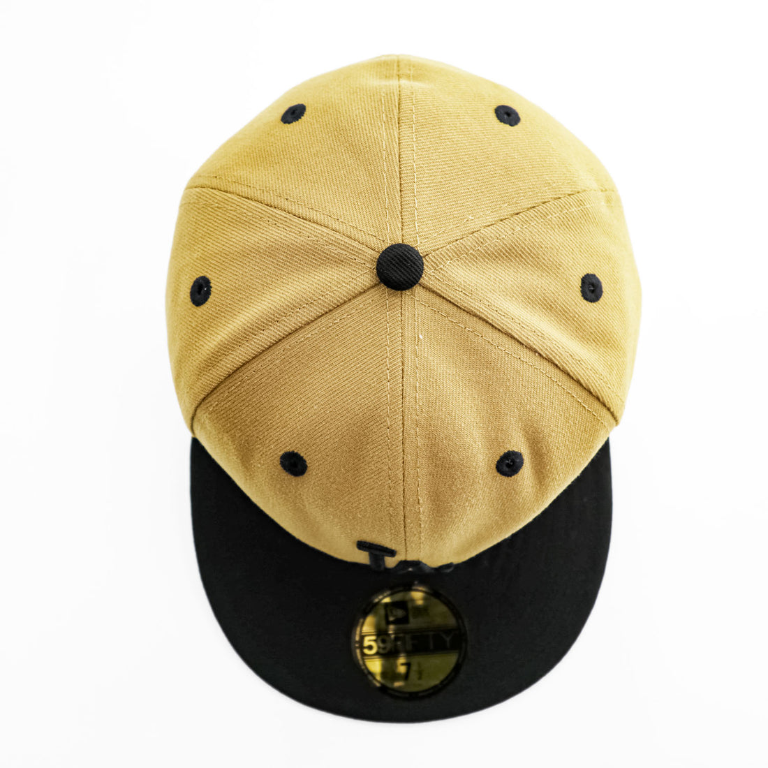 NEW ERA 59FIFTY ロサンゼルス・ドジャース LAロゴ フィッテッドキャップ 7 1/2 ベージュ ブラック