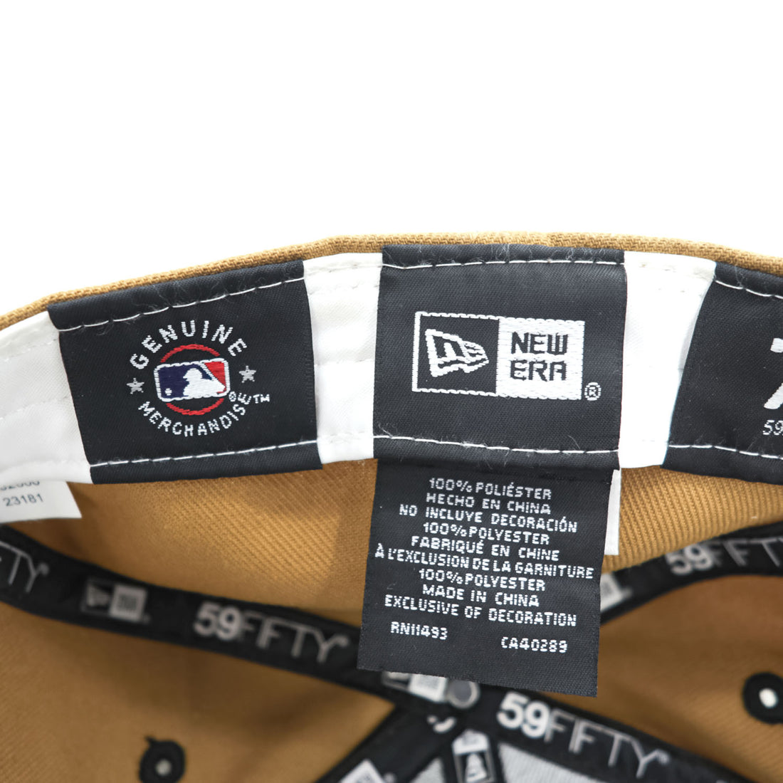 NEW ERA 59FIFTY ロサンゼルス・ドジャース LAロゴ フィッテッドキャップ 7 1/2 ベージュ ブラック