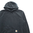 carhartt プルオーバー パーカー RAIN DEFFENDER ヘビーウェイト M ブラック 裏起毛 LOOSE FIT カンガルーポケット 100615 001