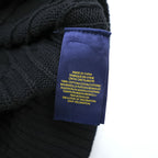 Polo Ralph Lauren Vネック ケーブルニット ベスト M ブラック スモールポニー ロゴ 刺繍