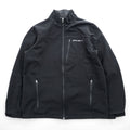 Eddie Bauer ソフトシェルジャケット L ブラック フリース裏地 アウトドア フルジップ 0533