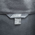 Eddie Bauer ソフトシェルジャケット L ブラック フリース裏地 アウトドア フルジップ 0533