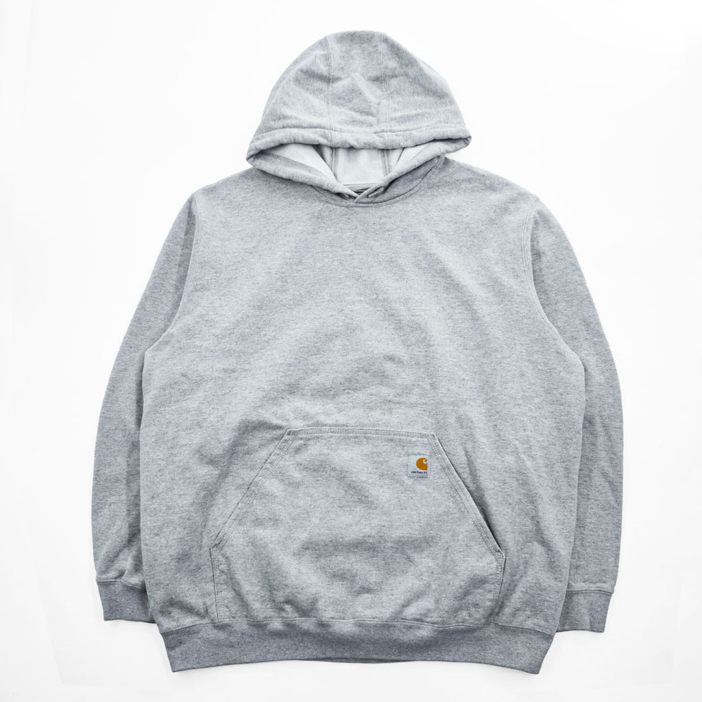 carhartt ルーズフィット プルオーバーパーカー XL グレー 裏起毛 ビッグサイズ LOOSE FIT カンガルーポケット TS0121-M