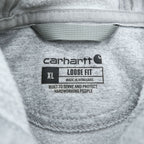 carhartt ルーズフィット プルオーバーパーカー XL グレー 裏起毛 ビッグサイズ LOOSE FIT カンガルーポケット TS0121-M