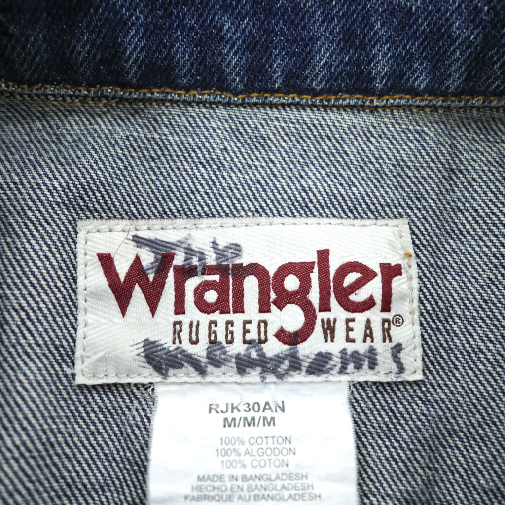 Wrangler 90年代 デニムジャケット RUGGED WEAR Gジャン M インディゴ ブルー RJK30AN