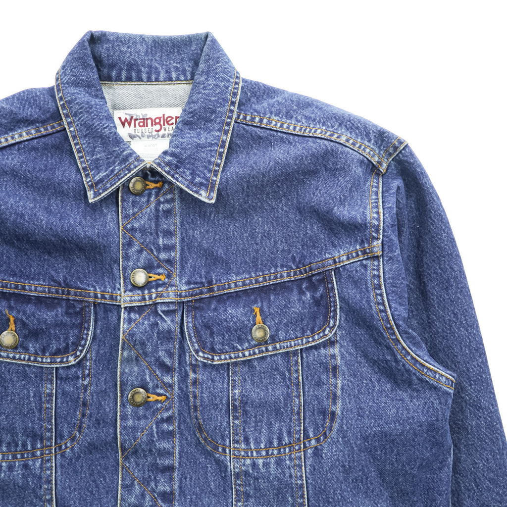 Wrangler 90年代 デニムジャケット RUGGED WEAR Gジャン M インディゴ ブルー RJK30AN