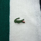 CHEMISE LACOSTE フランス製 80年代 ヴィンテージ Vネック ニット セーター L マルチストライプ