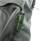 Vintage Herve Chapelier 978N-GRY Nylon Daypack Backpack Gray Khaki Suede Detail
