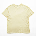 AURALEE A00T01ST Seamless Crew Neck Tee Cotton Crew Neck Short Sleeve T-Shirt Yellow Size 3 Made in Japan