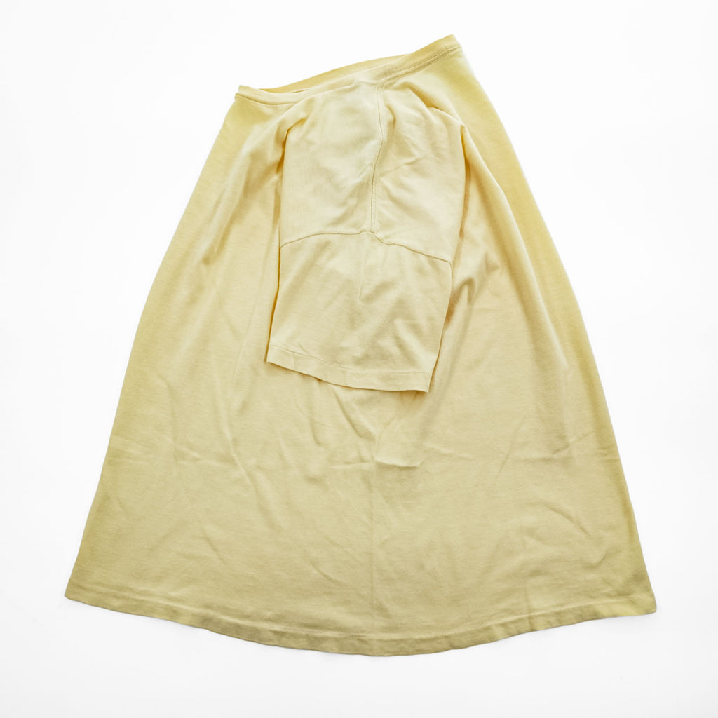 AURALEE A00T01ST Seamless Crew Neck Tee Cotton Crew Neck Short Sleeve T-Shirt Yellow Size 3 Made in Japan