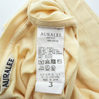 AURALEE A00T01ST Seamless Crew Neck Tee Cotton Crew Neck Short Sleeve T-Shirt Yellow Size 3 Made in Japan