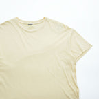 AURALEE A00T01ST Seamless Crew Neck Tee Cotton Crew Neck Short Sleeve T-Shirt Yellow Size 3 Made in Japan