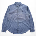 Ralph Lauren Slim Fit Chambray Button-Down Long Sleeve Shirt Blue L/G