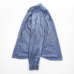 Ralph Lauren Slim Fit Chambray Button-Down Long Sleeve Shirt Blue L/G
