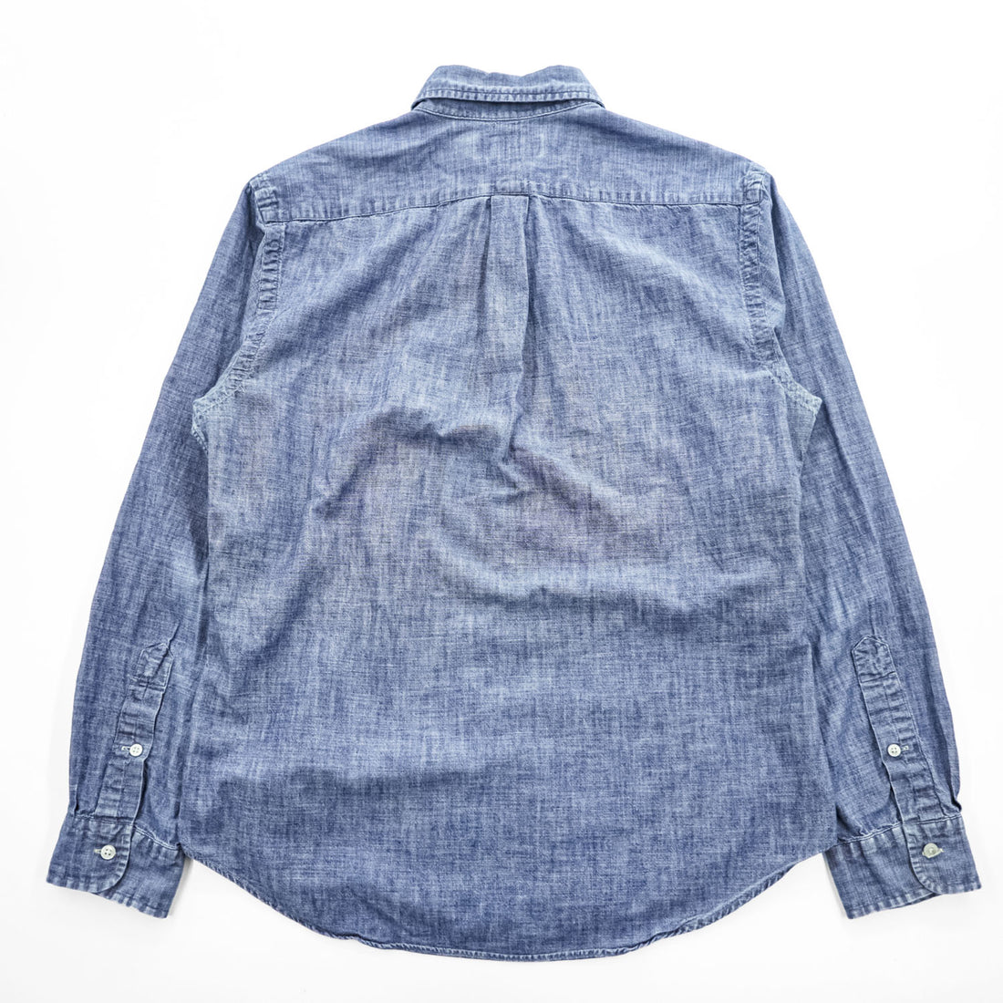Ralph Lauren Slim Fit Chambray Button-Down Long Sleeve Shirt Blue L/G