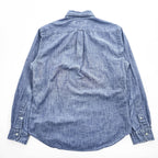 Ralph Lauren Slim Fit Chambray Button-Down Long Sleeve Shirt Blue L/G