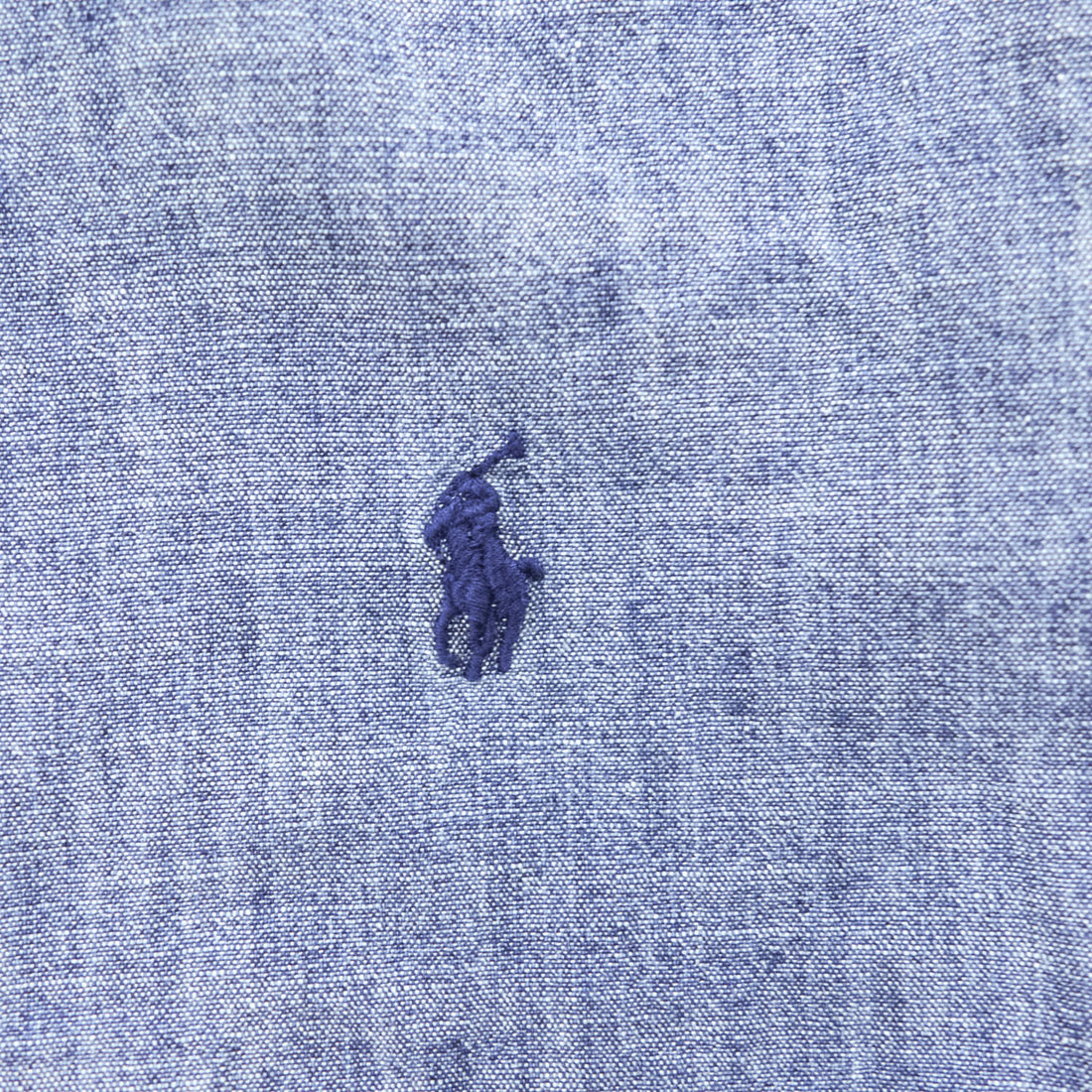 Ralph Lauren Slim Fit Chambray Button-Down Long Sleeve Shirt Blue L/G