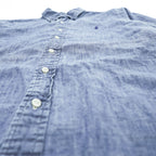 Ralph Lauren Slim Fit Chambray Button-Down Long Sleeve Shirt Blue L/G