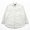 Levi's Red Tab Jeans Cotton Long Sleeve Work Shirt Ivory M Made in Indonesia 2000s