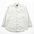 Levi's Red Tab Jeans Cotton Long Sleeve Work Shirt Ivory M Made in Indonesia 2000s
