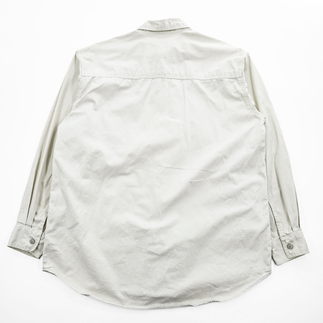Levi's Red Tab Jeans Cotton Long Sleeve Work Shirt Ivory M Made in Indonesia 2000s