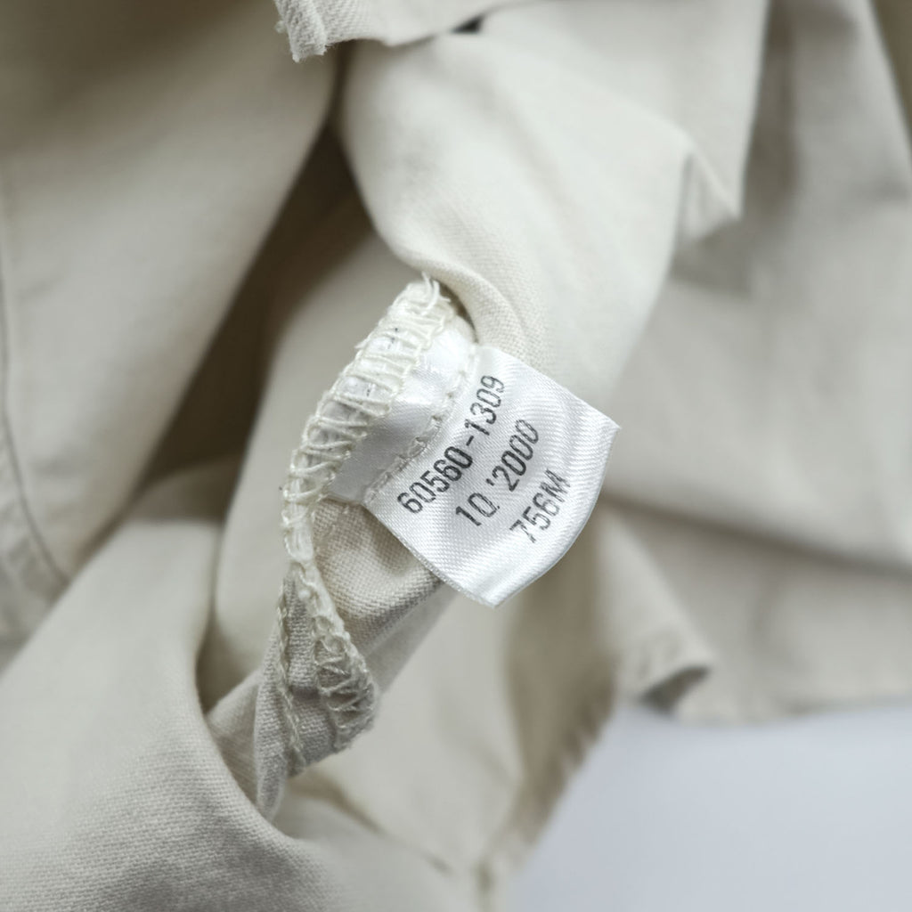 Levi's Red Tab Jeans Cotton Long Sleeve Work Shirt Ivory M Made in Indonesia 2000s