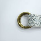 POLO RALPH LAUREN Light Blue Braided D-Ring Belt Made in India