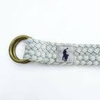 POLO RALPH LAUREN Light Blue Braided D-Ring Belt Made in India