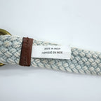 POLO RALPH LAUREN Light Blue Braided D-Ring Belt Made in India