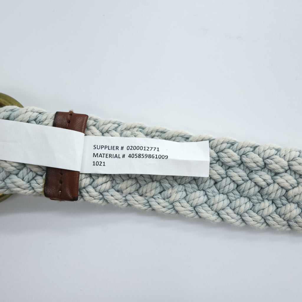 POLO RALPH LAUREN Light Blue Braided D-Ring Belt Made in India