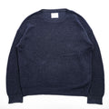 bukht Made in Japan Cotton Paper Rayon Crew Neck Knit Sweater Navy Size 2